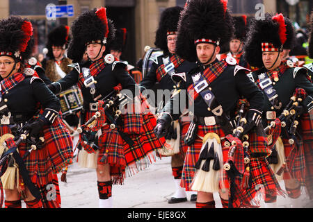 St. Patricks Day Parade in Montreal, Quebec. Stockfoto