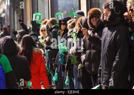 St. Patricks Day Parade in Montreal, Quebec. Stockfoto