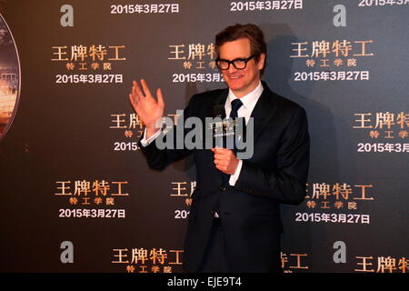 Peking, China. 23. März 2015. Colin Firth besucht die Premiere von "Kingsman: The Secret Service" in Peking, China am 23. März 2015. Bildnachweis: TopPhoto/Alamy Live-Nachrichten Stockfoto