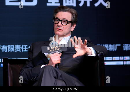 Peking, China. 23. März 2015. Colin Firth besucht die Premiere von "Kingsman: The Secret Service" in Peking, China am 23. März 2015. Bildnachweis: TopPhoto/Alamy Live-Nachrichten Stockfoto