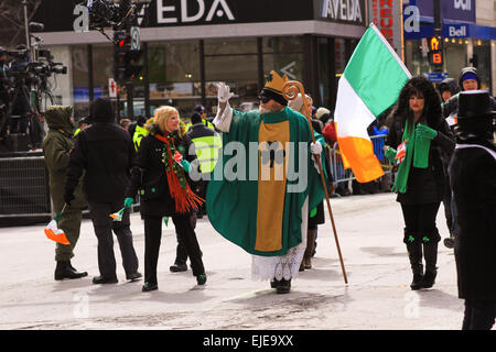 St. Patricks Day Parade in Montreal, Quebec. Stockfoto