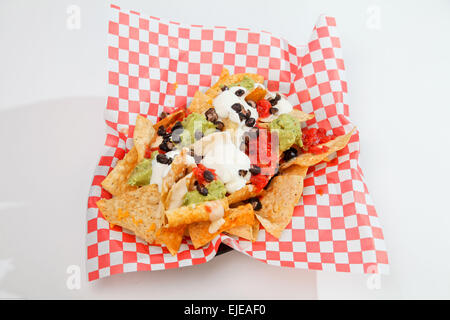 geladenen nachos Stockfoto