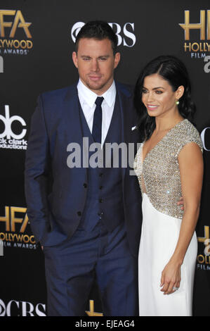 LOS ANGELES, CA - 14. November 2014: Channing Tatum & Jenna Dewan-Tatum im 2014 Hollywood Film Awards im Hollywood Palladium. Stockfoto