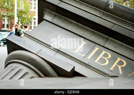 Bauplastik außerhalb Staatsbibliothek, CBD Swanston Street, Melbourne, Victoria, Australien Stockfoto