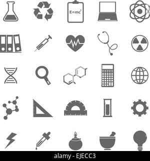 Wissenschaft-Symbole auf weißem Hintergrund, Lager Vektor Stock Vektor