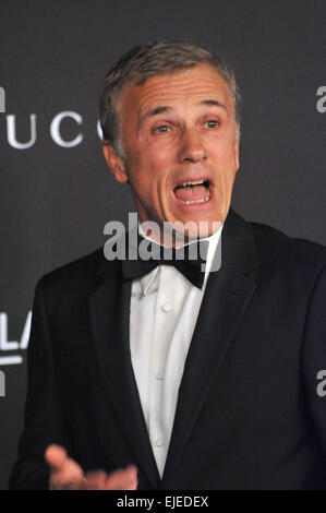 LOS ANGELES, CA - 1. November 2014: Christoph Waltz bei der 2014 LACMA Kunst + Film-Gala in Los Angeles County Museum of Art. Stockfoto