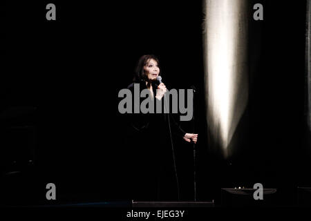 Französische Sängerin und Schauspielerin JULIETTE GRECO Konzert in Athen. Stockfoto