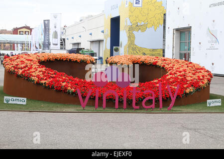 Verona, Italien. 25. März 2015. Kredit-Eingang der Ausstellung Vinitaly in Verona am 25. März 2015: Andrea Spinelli/Alamy Live News Stockfoto