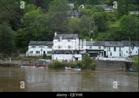 Alte Fähre Inn Symonds Yat, Herefordshire, England UK. Stockfoto