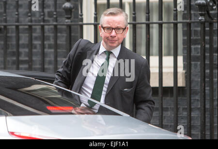 Michael Gove, Regierung Hauptpeitsche, kommt nach einer Kabinettssitzung in Nummer 10 Downing Street Stockfoto