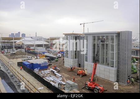 Mailand (Italien), Baustelle der Welt Ausstellung Expo 2015;  Pavillon der Schweiz Stockfoto