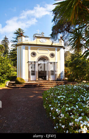 Kapelle im Palheiro Gärten Funchal Madeira Portugal Stockfoto