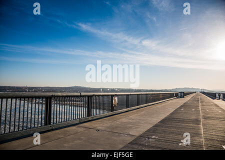 Gehweg über den Hudson Stockfoto