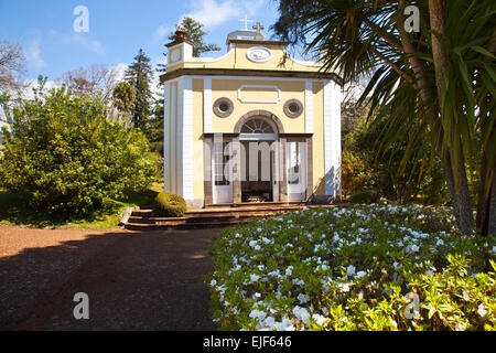 Kapelle im Palheiro Gärten Funchal Madeira Portugal Stockfoto