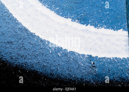 Detail der Straße Graffiti auf einem städtischen Mauer hautnah Stockfoto