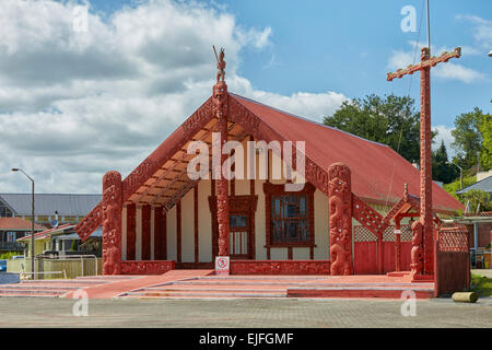 Ohinemutu Maori Village, Rotorua, Nordinsel, Neuseeland Stockfoto