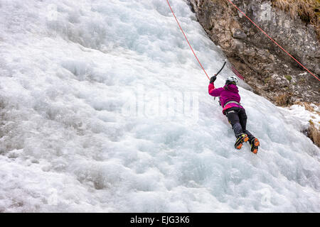 Veneto Serrai di Sottoguda / Eiskletterer / Sottoguda / Pettorina Tal / Dolomiten Stockfoto