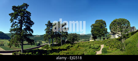 Überhängenden Gärten von Marqueyssac, Vezac, Dordogne, Perigord, Aquitanien, Frankreich Europa Stockfoto