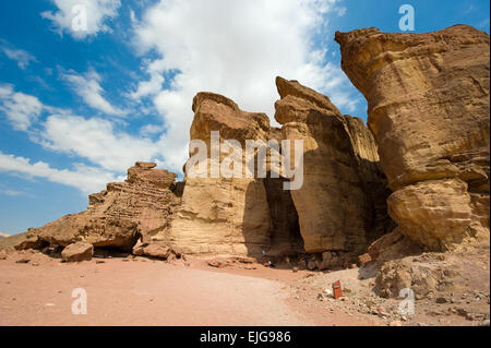 Salomons Säulen rock Formation im Timna Park im südlichen Negev-Wüste in Israel Stockfoto