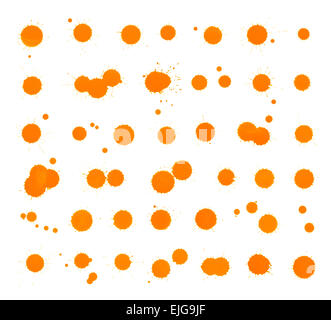 Orange Fleck spot Sammlung Stockfoto