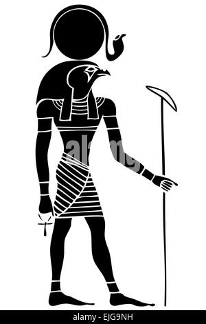 RA - Gott der Sonne - Gott des alten Ägypten Stock Vektor