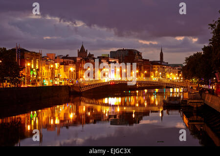 Ha'penny Brücke, Dublin, Irland Stockfoto