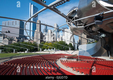 Jay Pritzker Pavilion. Millenium Park. Chicago. Illinois. USA. Stockfoto