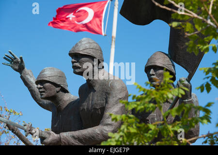 Yahya Cavus Sehitligi türkischen Denkmal. Gallipoli National Historic Park. Eceabat. Halbinsel Gallipoli. Turkei. Stockfoto