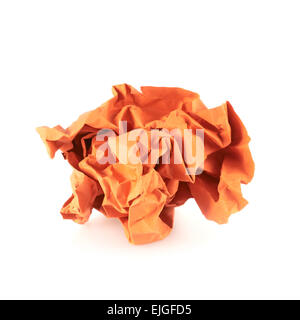 Zerknülltes Stück Papier Stockfoto