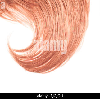 Haar-Fragment über die weißen Stockfoto