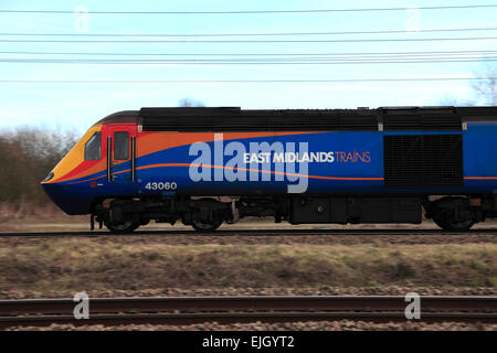 43060 East Midlands Trains Betriebsgesellschaft, Klasse 43 High Speed Diesel Train, East Coast Main Line Railway, Peterborough Stockfoto