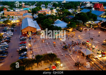 Kreuzfahrt-Dock und Entertainment-Plattform in Key West Florida Stockfoto