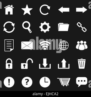 Tool Bar Icons auf schwarzem Hintergrund, Lager Vektor Stock Vektor