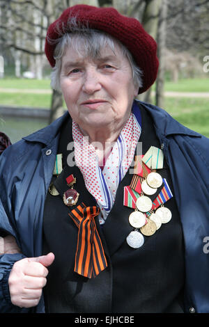 Veteran des ersten Weltkrieges, Russische Föderation Stockfoto