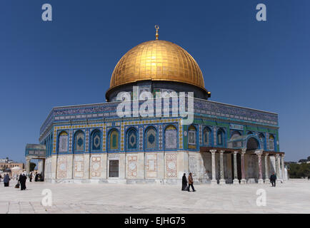 Das Dom der Rock auf dem Tempelberg in der Altstadt von Jerusalem Stockfoto