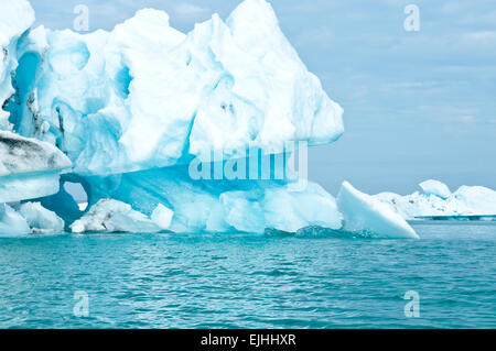 Eisberge, Gletscher Vatnajökull, Gletscherlagune Jökulsárlón, Austurland, Island Stockfoto