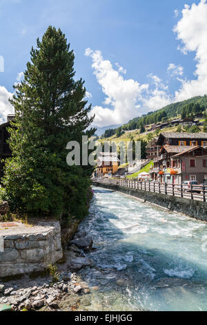 Champoluc, Val d ' Ayas, Aosta, Aostatal, Italien Stockfoto