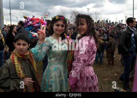 Kurden feiern Newroz, kurdischen Neujahrsfest in Diyarbakir, Türkei-Kurdistan, Türkei Stockfoto