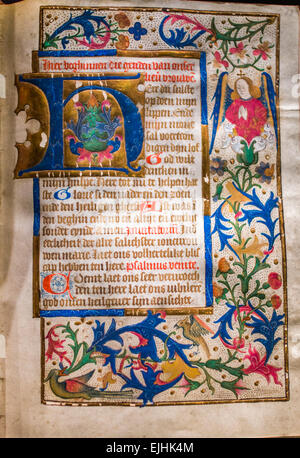 Illuminierte Handschrift, Plantin-Moretus Museum, Antwerpen, Belgien