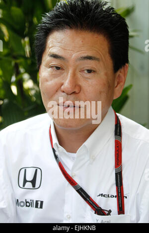 Motorsport: FIA Formel 1 Weltmeisterschaft 2015, Grand Prix von Malaysia, Yasuhisa Arai (JPN, McLaren-Honda), Stockfoto