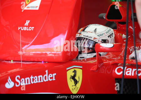 Motorsport: FIA Formel 1 Weltmeisterschaft 2015, Grand Prix von Malaysia, #5 Sebastian Vettel (GER, Scuderia Ferrari), Stockfoto