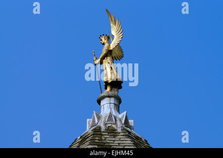 Goldener Engel auf der Kapitelsaal von Llandaff Kathedrale, Llandaff, Cardiff, Südwales, UK. Stockfoto