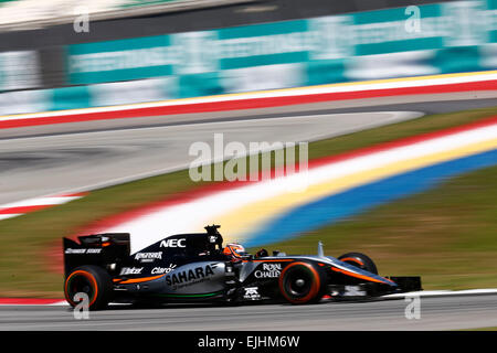 Motorsport: FIA Formula One World Championship 2015, Grand Prix von Malaysia, #27 Nico Hülkenberg (GER, Sahara Force India F1 Team) Stockfoto