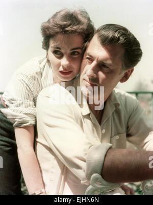 JEAN SIMMONS Englisch Schauspielerin mit Ehemann Stewart Granger, ca. 1955 Stockfoto