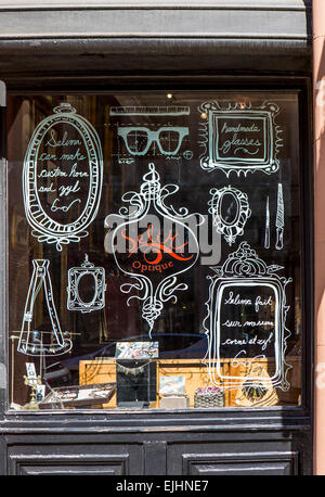 Handgefertigte Brillen Geschäft in SoHo, New York City, USA Stockfoto