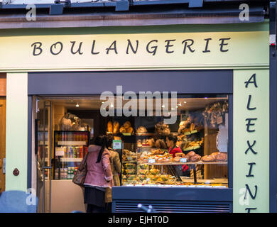 Bäckerei in Paris, Frankreich Stockfoto