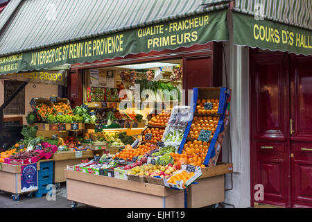 Obst und Gemüse laden, Paris, Frankreich Stockfotografie Alamy