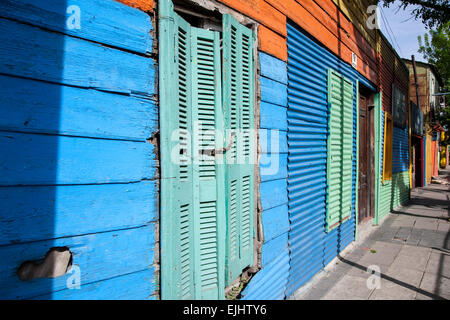 Bemalten Häusern. Caminito Straße. La Boca. Buenos Aires. Argentinien Stockfoto