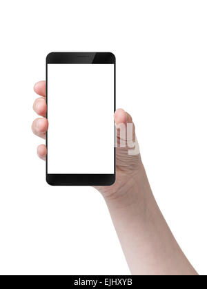 Weibliche Teenager Hand, die generische Smartphone Digital erstellt Stockfoto