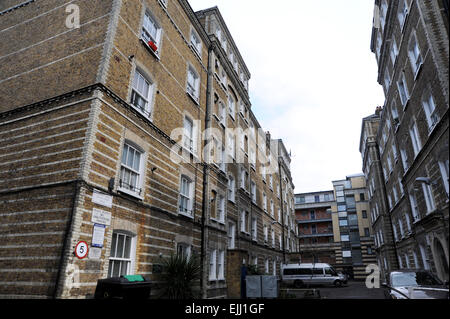 London UK - The Peabody Trust Wohnsiedlung in Westminster London UK - The Old Pye Straße Estate Stockfoto